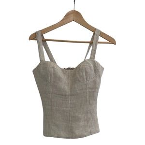 Reformation Linen Bustier 2 The Libra
